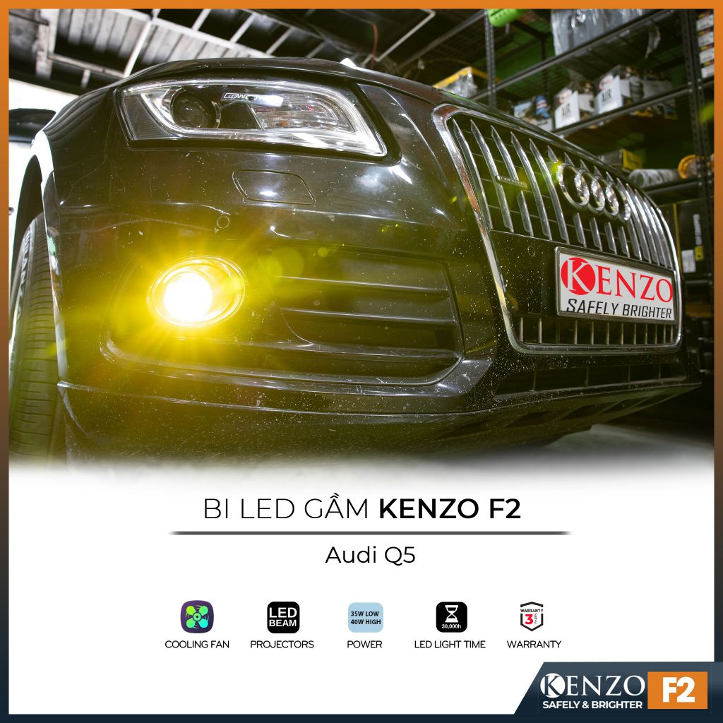 Audi Q5 độ Bi Led Gầm Kenzo F2