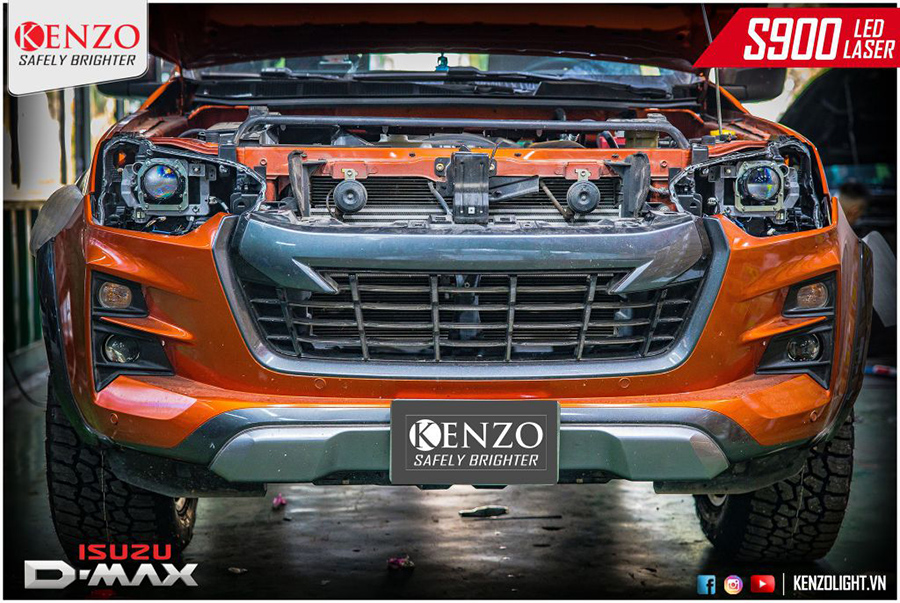 Isuzu D-max độ Bi Led Laser Kenzo S900