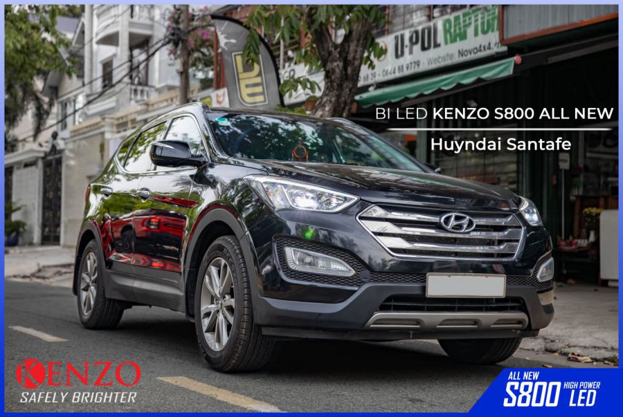 Độ bi led S800 cho Huyandai Santafe