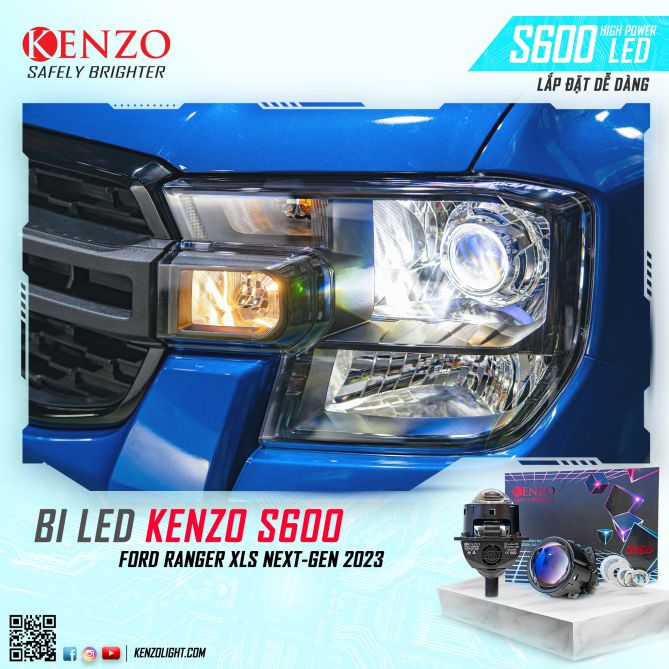 Sự kết hợp hoàn hảo của Bi Led Kenzo S600 và cụm đèn chính Ranger XLS 2023
