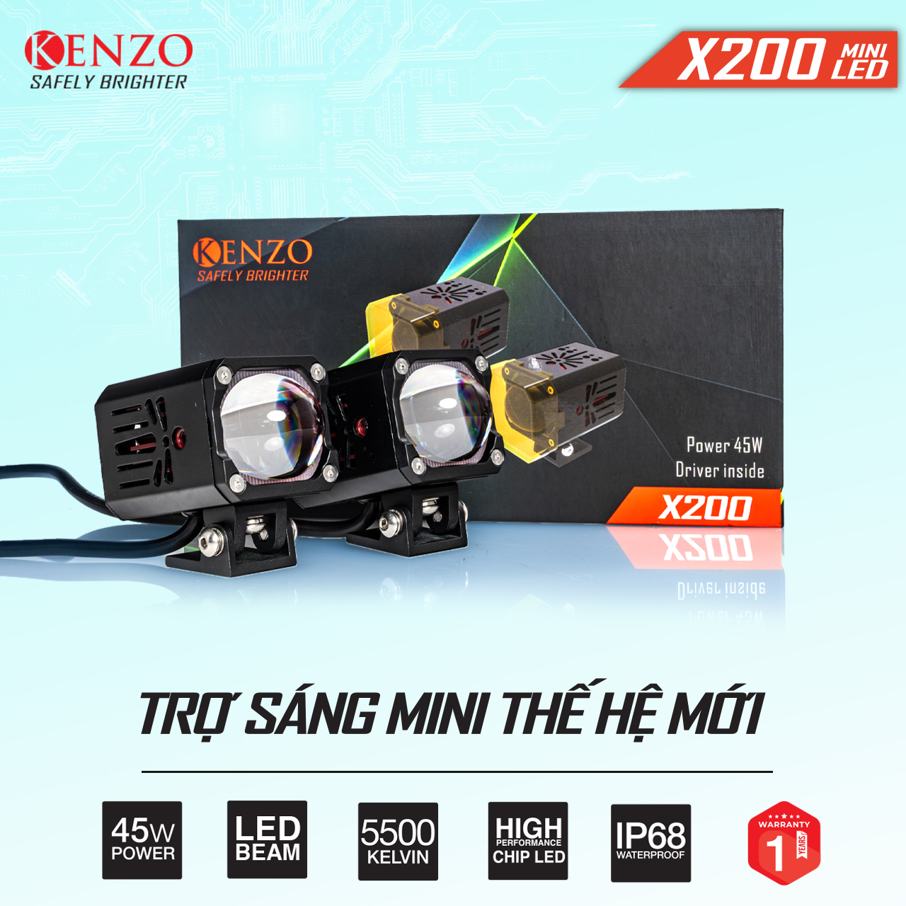 Đèn trợ sáng Kenzo X200