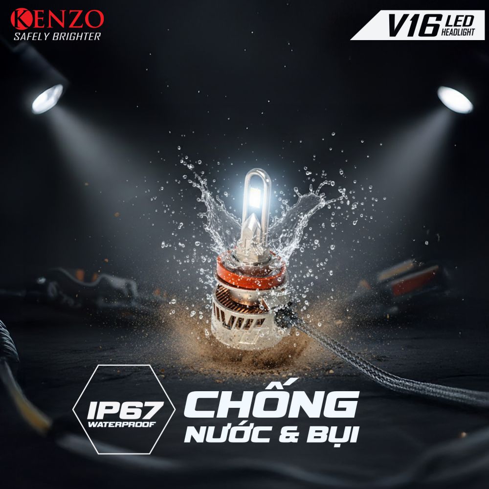 v16-tech-ip67 bóng đèn LED Kenzo V16