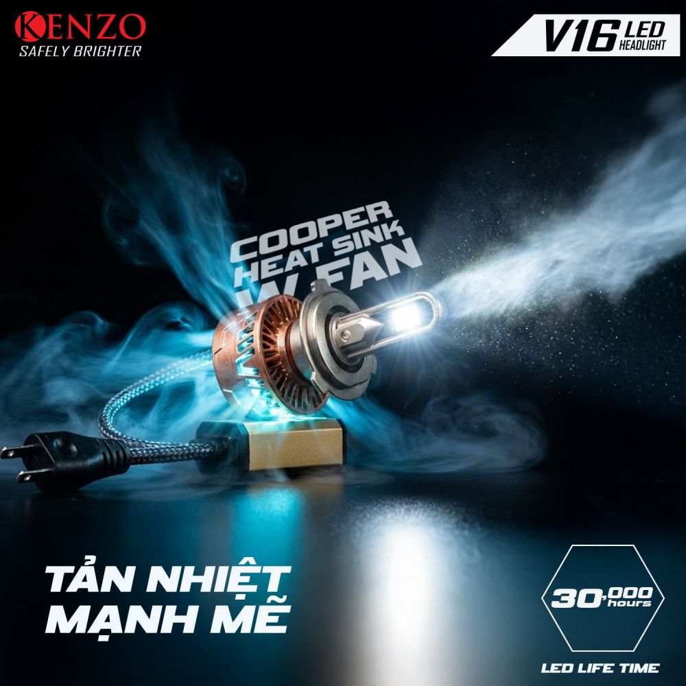 v16-tech-tannhiet bóng đèn LED Kenzo V16
