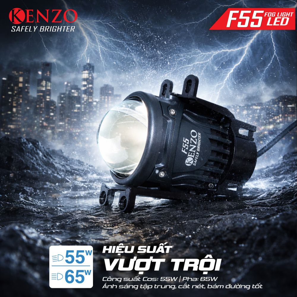 Bi Led gầm thế hệ mới Kenzo F55 – 3 inch