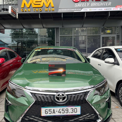 Nâng cấp ánh sáng cho xe Toyota Camry 2017 với sản phẩm Bi led Kenzo S700 Pro tại Trung tâm dịch vụ ô tô Cần Thơ MSM